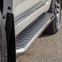 AeroTread 5" x 70" Polished Stainless Running Boards, Select Toyota Highlander