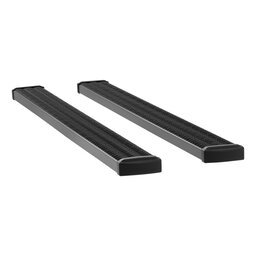 Grip Step 7" x 88" Black Aluminum Running Boards, Select Ford Super Duty