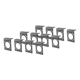 Connector Mounting Brackets for 7-Way RV Blade (Black, 12-Pack)