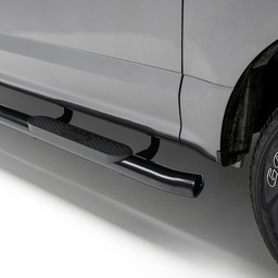 4" Black Steel Oval Side Bars, Select Toyota FJ Cruiser