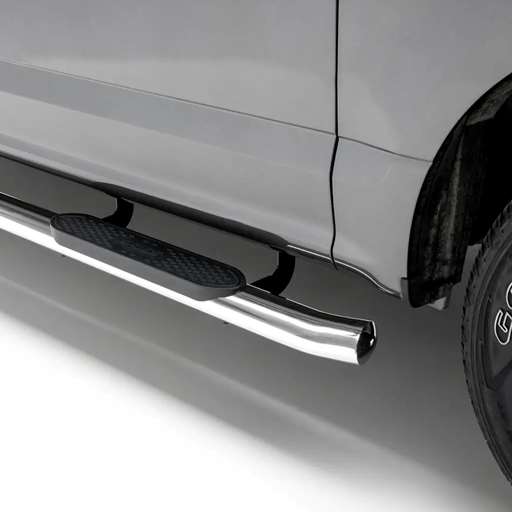 Aries 4" Polished Stainless Oval Side Bars, Select Toyota Tundra - S222023-2