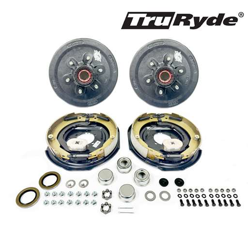 6-5.5" Bolt Circle 5,200 lbs. TruRyde®  Pre-Greased Trailer Axle Electric Brake Kit - PGBK13ELE-TRP