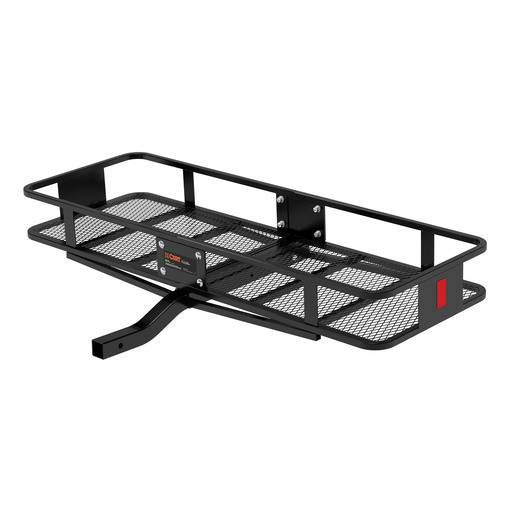 Curt 60" x 20" Black Steel Basket Cargo Carrier (Fixed 2" Shank, 500 lbs.) - 18150