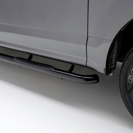 3" Round Black Steel Side Bars, Select Avalanche, Suburban, Yukon XL