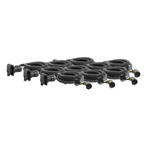 Curt 7' Custom Wiring Extension Harnesses (Adds 7-Way RV Blade to Truck Bed, 10-Pack) - 56070010