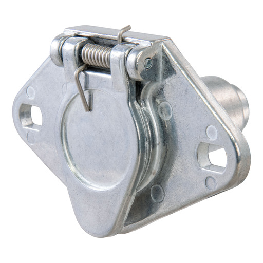 6-Way Round Connector Socket (Vehicle Side, Diecast Metal)